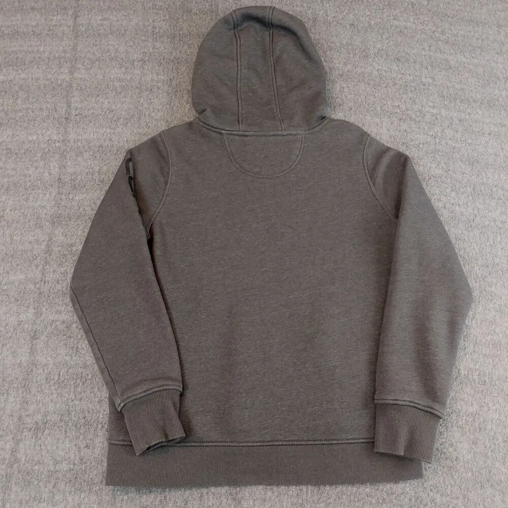 Carhartt Iconic Clarksburg Logo Relaxed Fit Hooded Sweatshirt Women's Large Gray